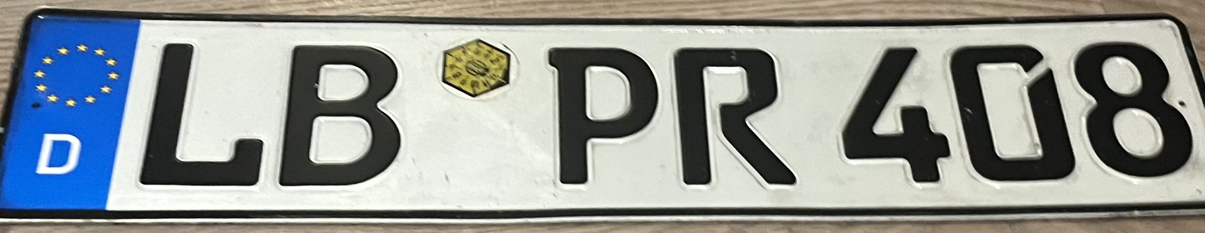 Germany license plate LB PR 408