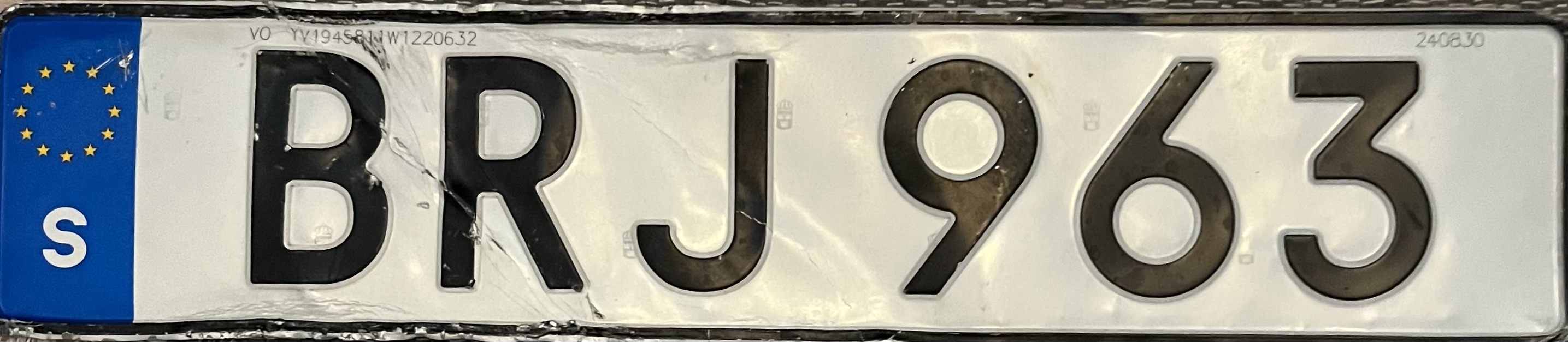 Sweden license plate BRJ963