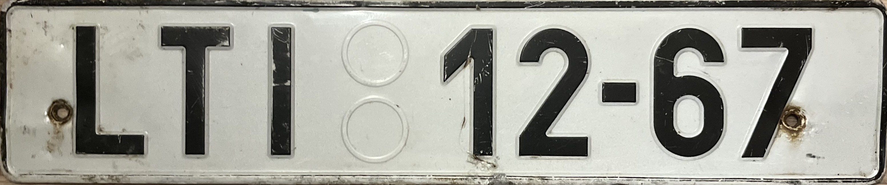Czech Republic license plate LTI 12-67