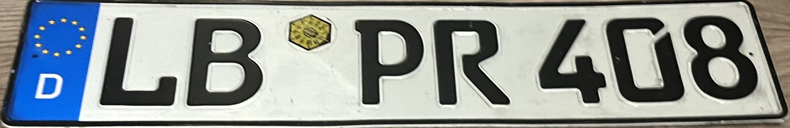 Germany license plate LB PR 408
