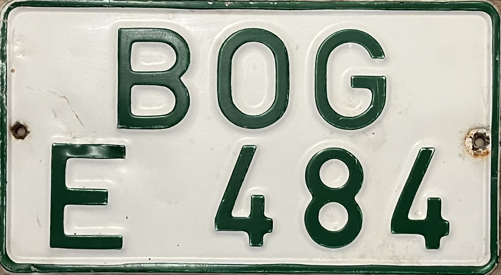 Germany license plate BOG E 484