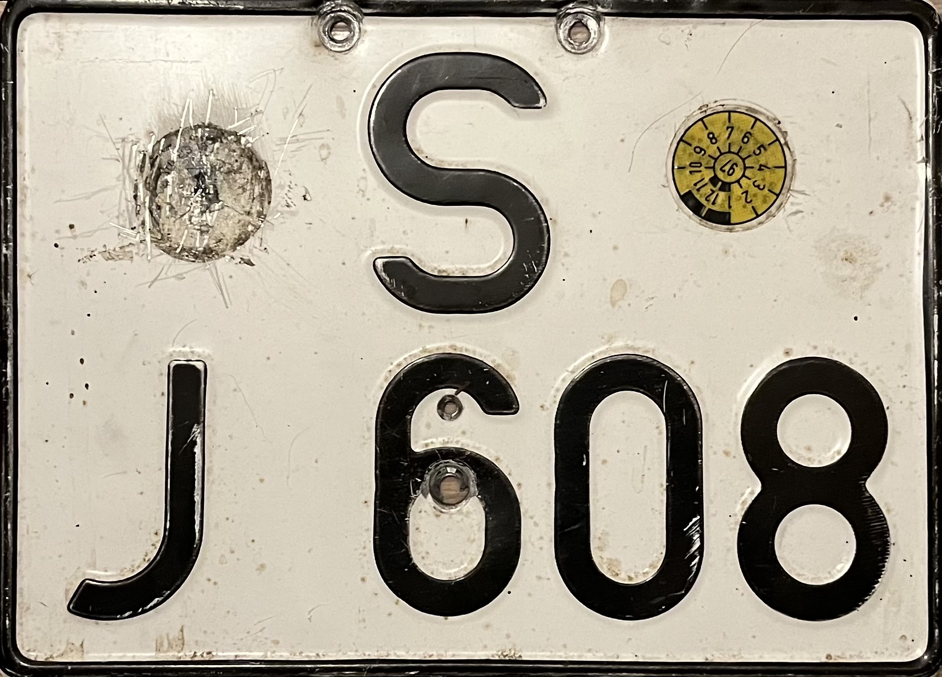 Germany license plate S J 608