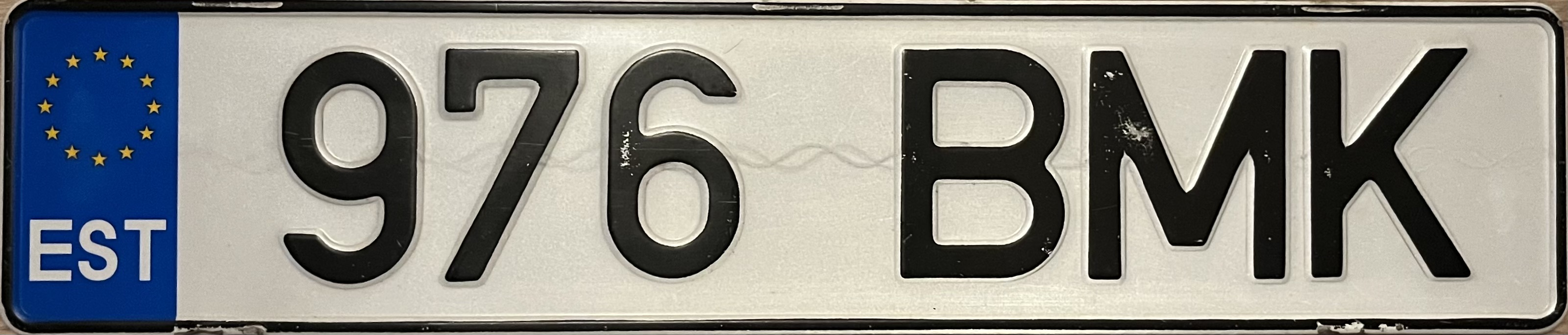 Estonia license plate 976 BMK