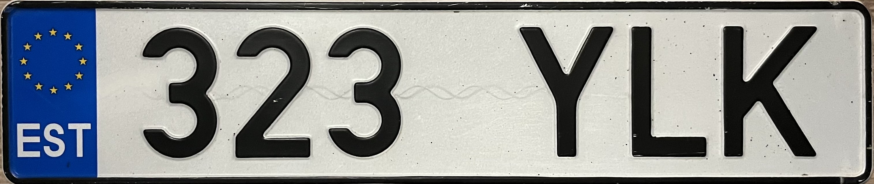 Estonia license plate 323 YLK