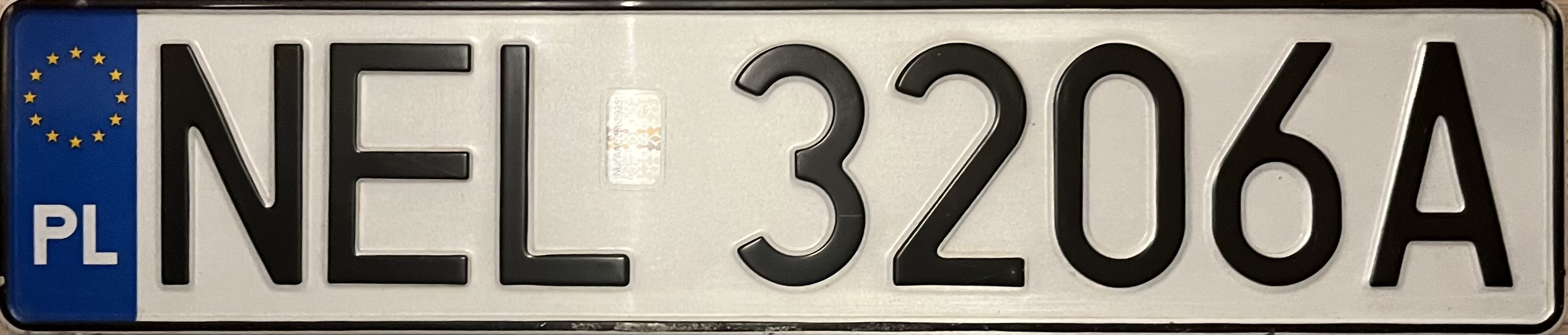 Poland license plate NEL 3206A