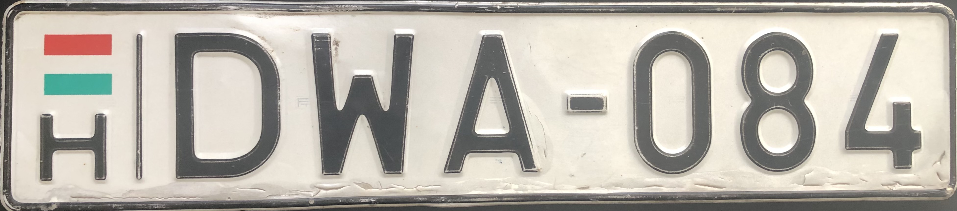 Hungary license plate DWA - 084