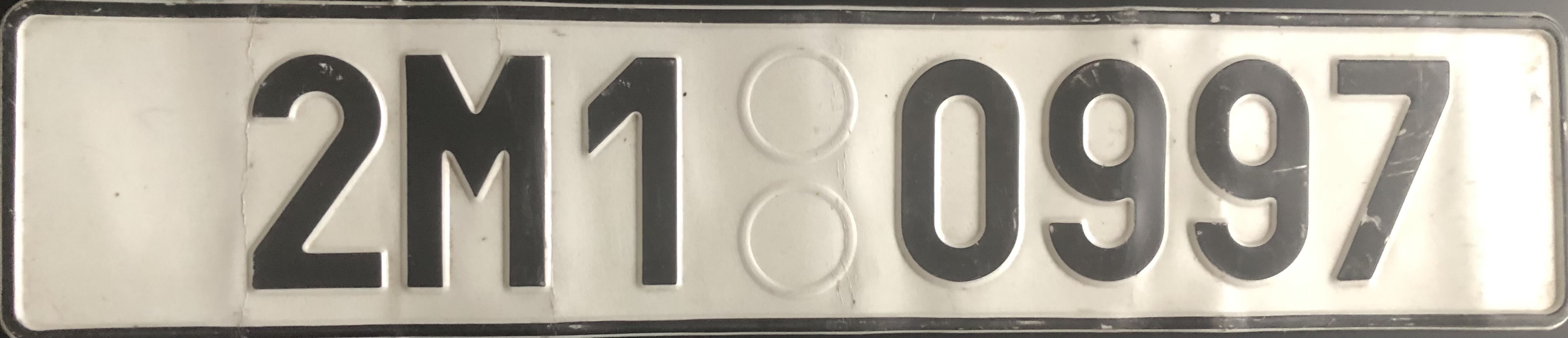 Czech Republic license plate 2M1 0997