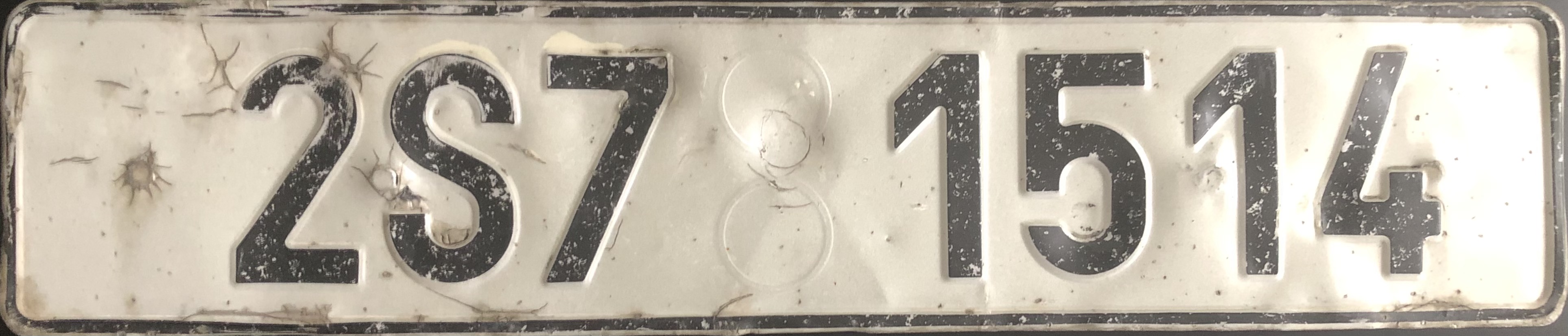 Czech Republic license plate 2S7 1514