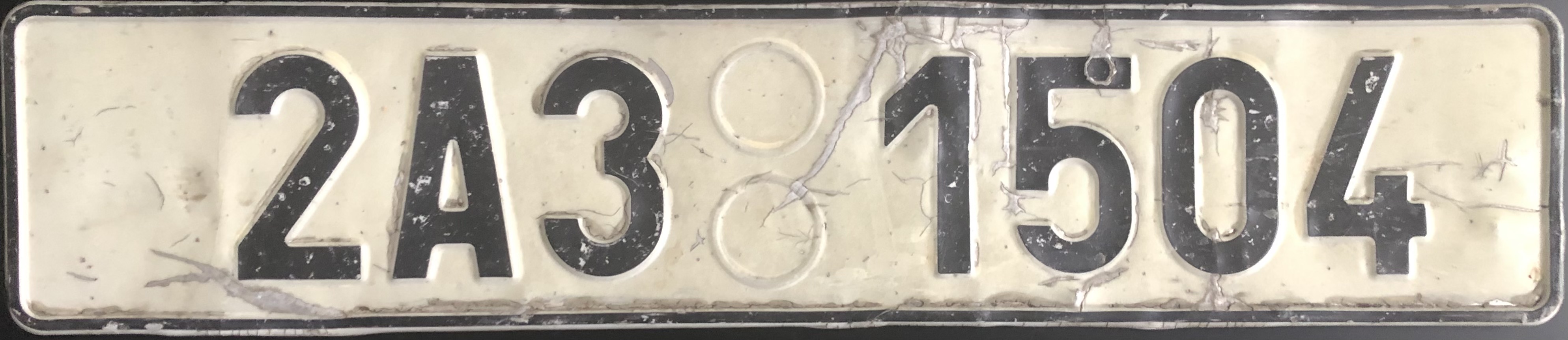 Czech Republic license plate 2A3 1504