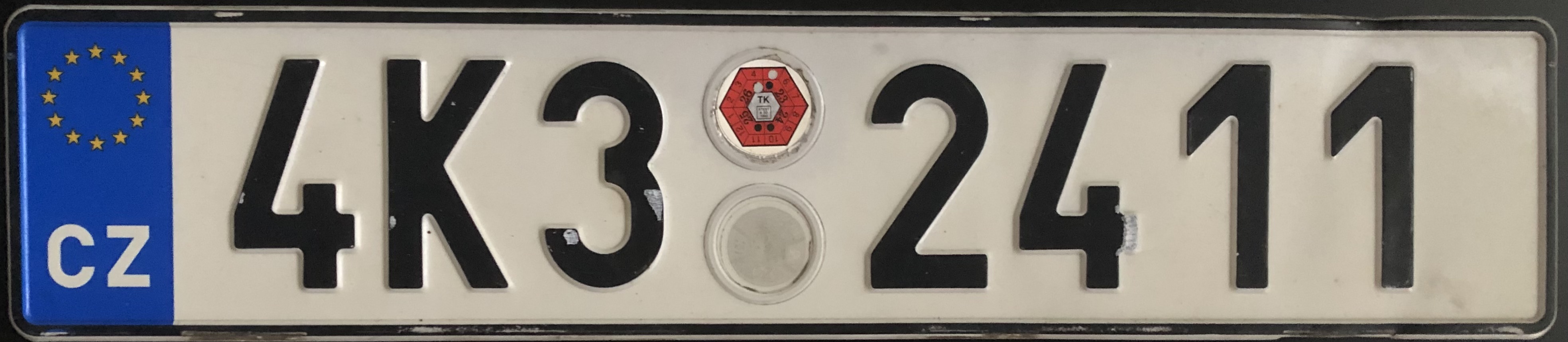 Czech Republic license plate 4K3 2411