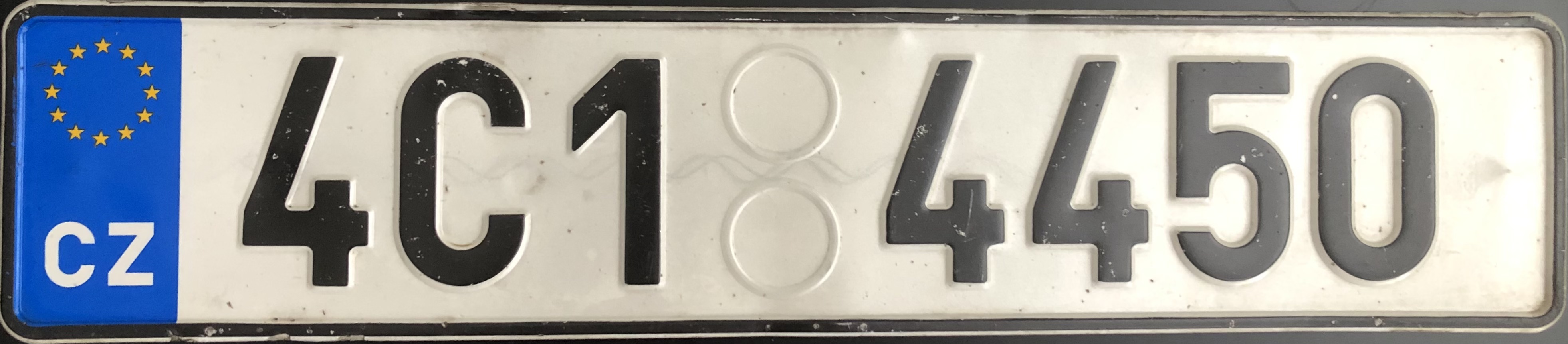 Czech Republic license plate 4C1 4450