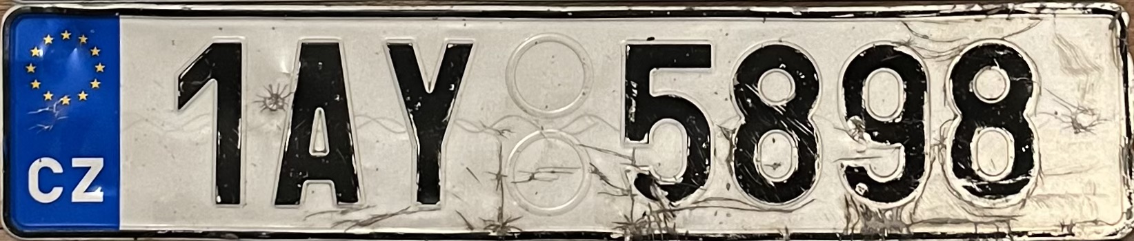 Czech Republic license plate 1AY 5898