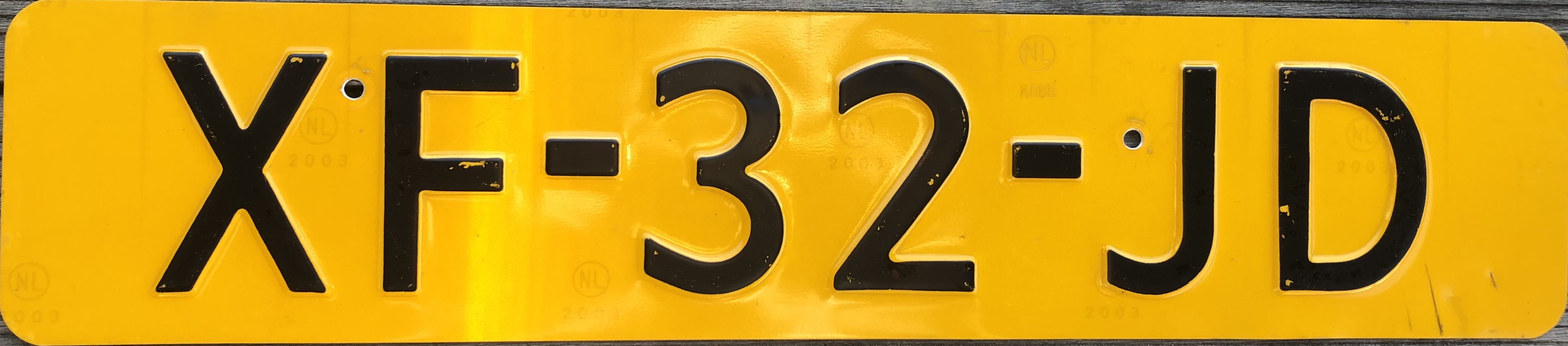 Netherlands license plate XF-32-JD