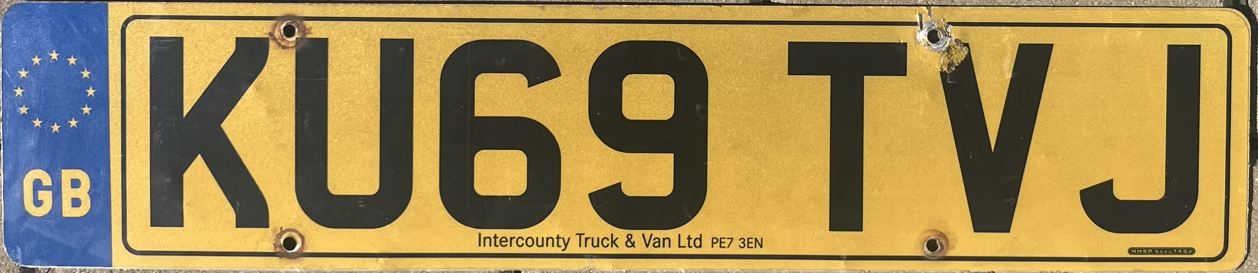 United Kingdom license plate KU69 TVJ