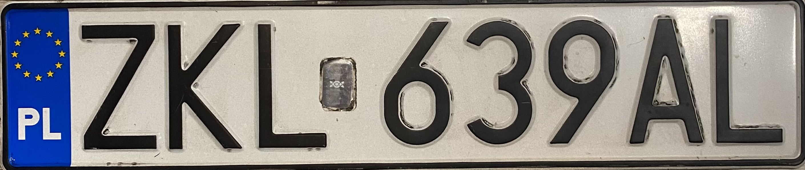 Poland license plate ZKL 639AL