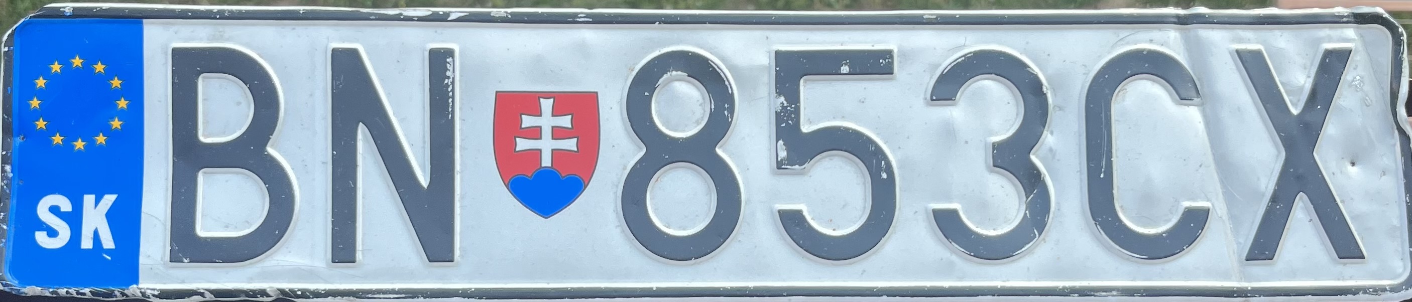 Slovakia license plate BN 853CX